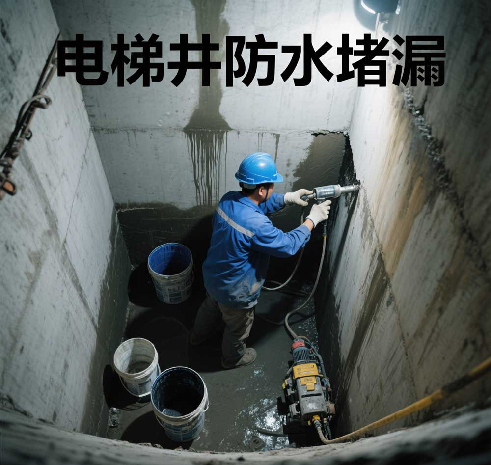 电梯井防水堵漏，杭州瓜沥专业电梯井漏水维修公司